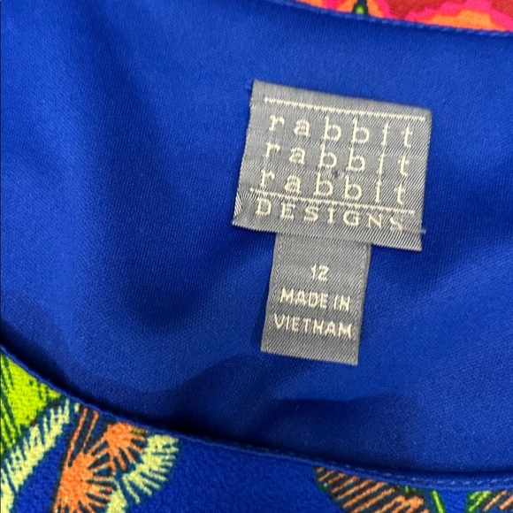 Rabbit Rabbit Rabbit Blue and Red Floral Dress - Picture 7 of 9